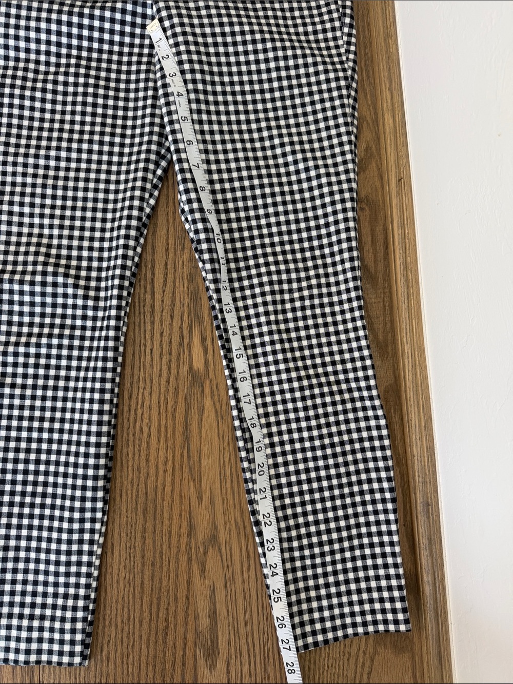 Old Navy High-Rise Pixie Black & White Gingham Pants - Picture 7 of 11